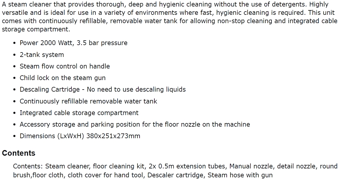 מכונת ניקוי בקיטור קיטורית קרשר KARCHER SC4 2000W